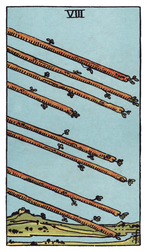 Eight of Wands tarot card