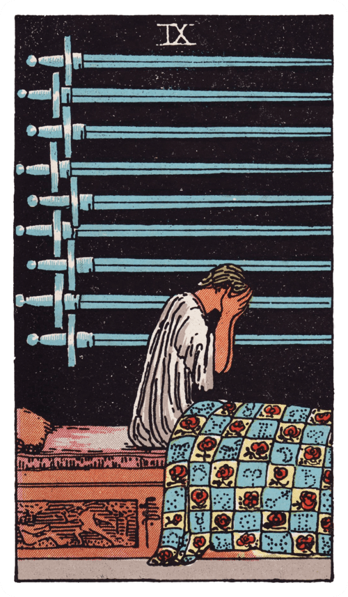 Nine of Swords tarot card