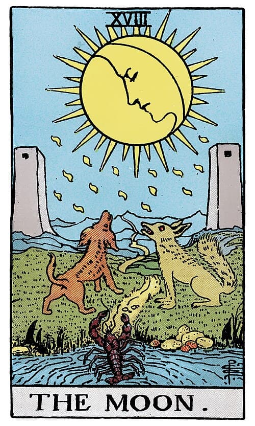 The Moon tarot card