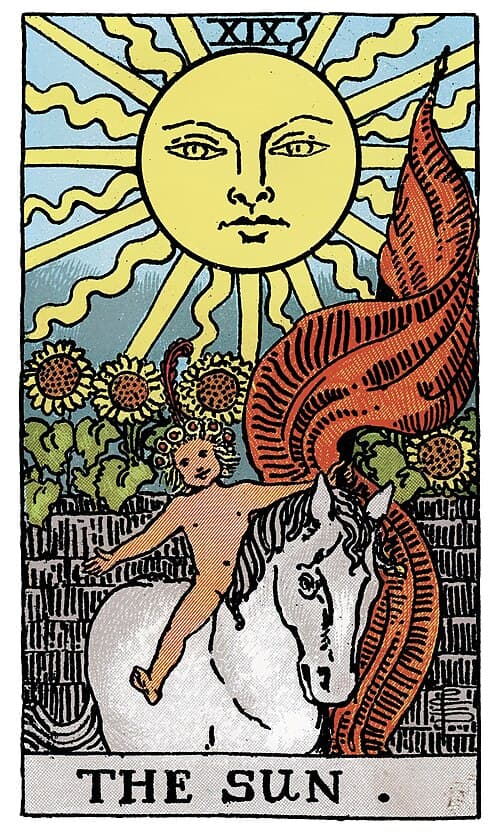 The Sun tarot card