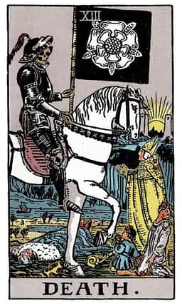 Death tarot card (reversed)