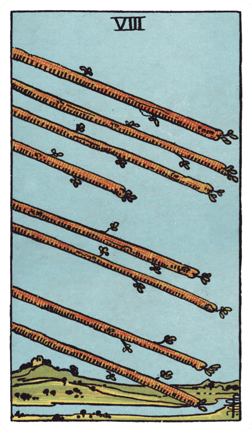Eight of Wands tarot card
