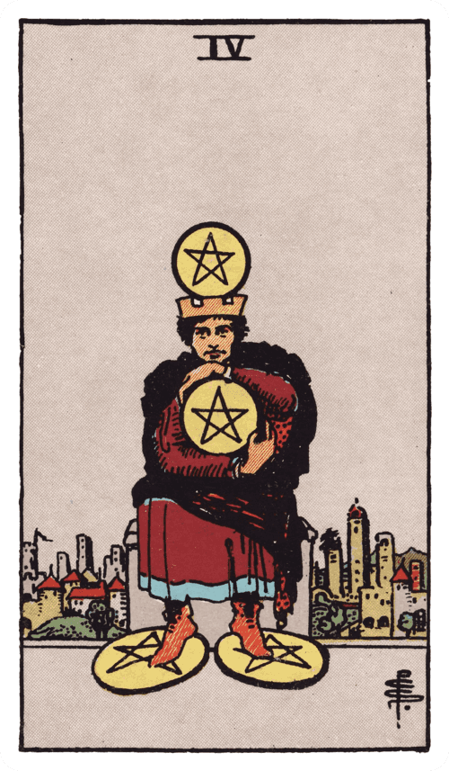 Four of Pentacles tarot card