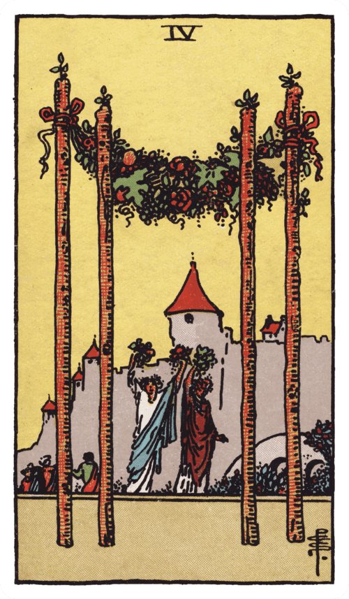 Four of Wands tarot card