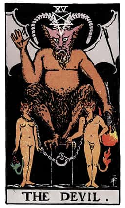 The Devil tarot card (reversed)