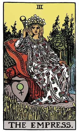 The Empress tarot card (reversed)