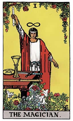The Magician tarot card (reversed)